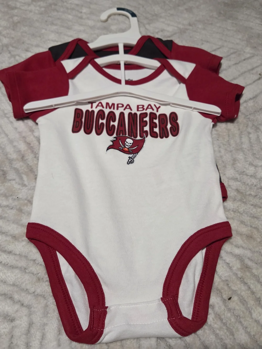 Tampa Bay Buccaneers Infant One-Piece Bodysuit - Red with Black Trim